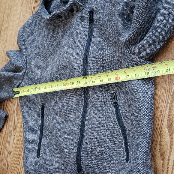 (M) H&M High Collared Diagonal Zip Jacket Assymetrical Formal Contemporary Urban - Picture 6 of 8